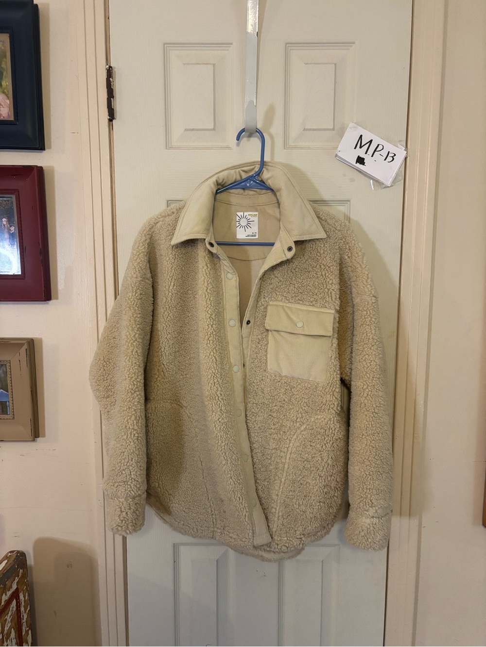 aerie Cream Sherpa Fleece Jacket